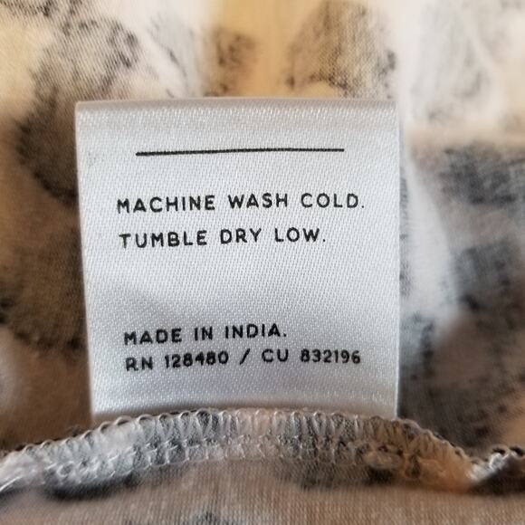 Pact Women's Leopard Animal Print Jersey Knit Babydoll Dress Cotton Size Medium - Picture 7 of 8